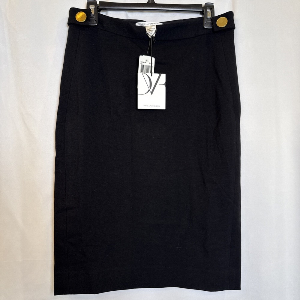 Diane Von Furstenberg (NWT, MSRP $235) Black Pencil Skirt - Women's Size 14